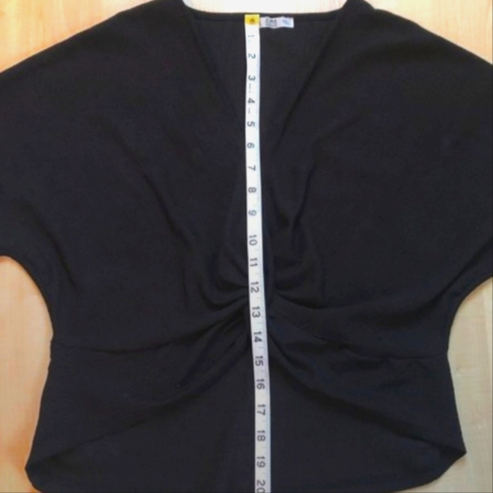 ( Zara ) Knotted Twist Cropped Top / Blouse - Picture 5 of 6